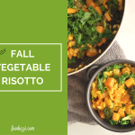 Easy Fall Vegetable Risotto: A creamy, comforting gluten free and vegetarian dish that can be served as an entree or as a side! It's the perfect addition to your Thanksgiving day dinner! (vegan option included) || fooduzzi.com recipes